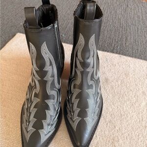 Black Western Ankle Boots